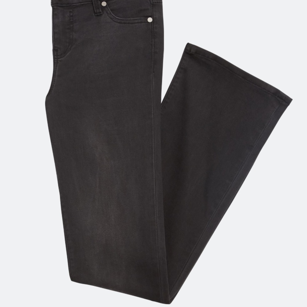 EUC Liverpool Jeans Company Women's Black dark grey bootcut Jeans sz 2 stretch